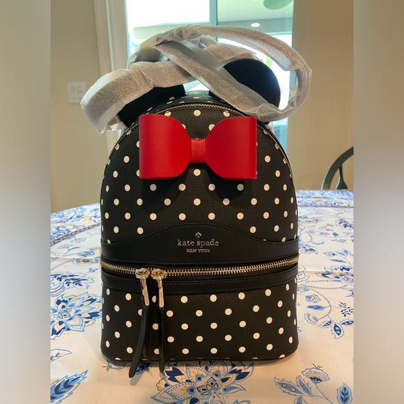Kate Spade New York Disney Minnie Mouse Backpack NEW WITH TAGS - Picture 4 of 8
